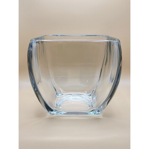 Libbey Heavy Square Clear Tapered Glass Bowl 4" X 4.25" - Picture 1 of 5